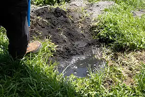Recherche de fuite dans le jardin